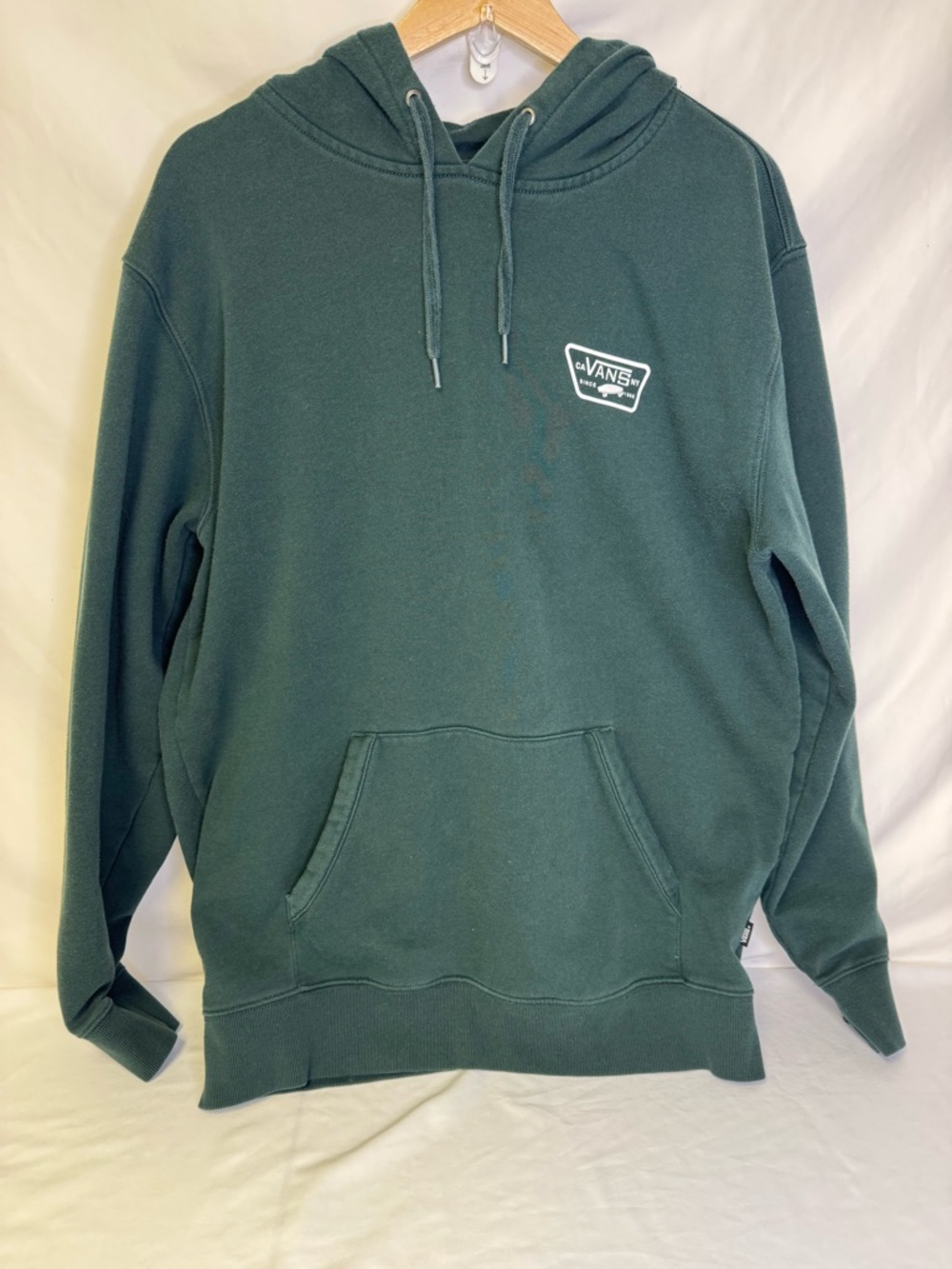 Vans Forest Green Pullover Hoodie with Chest Patch